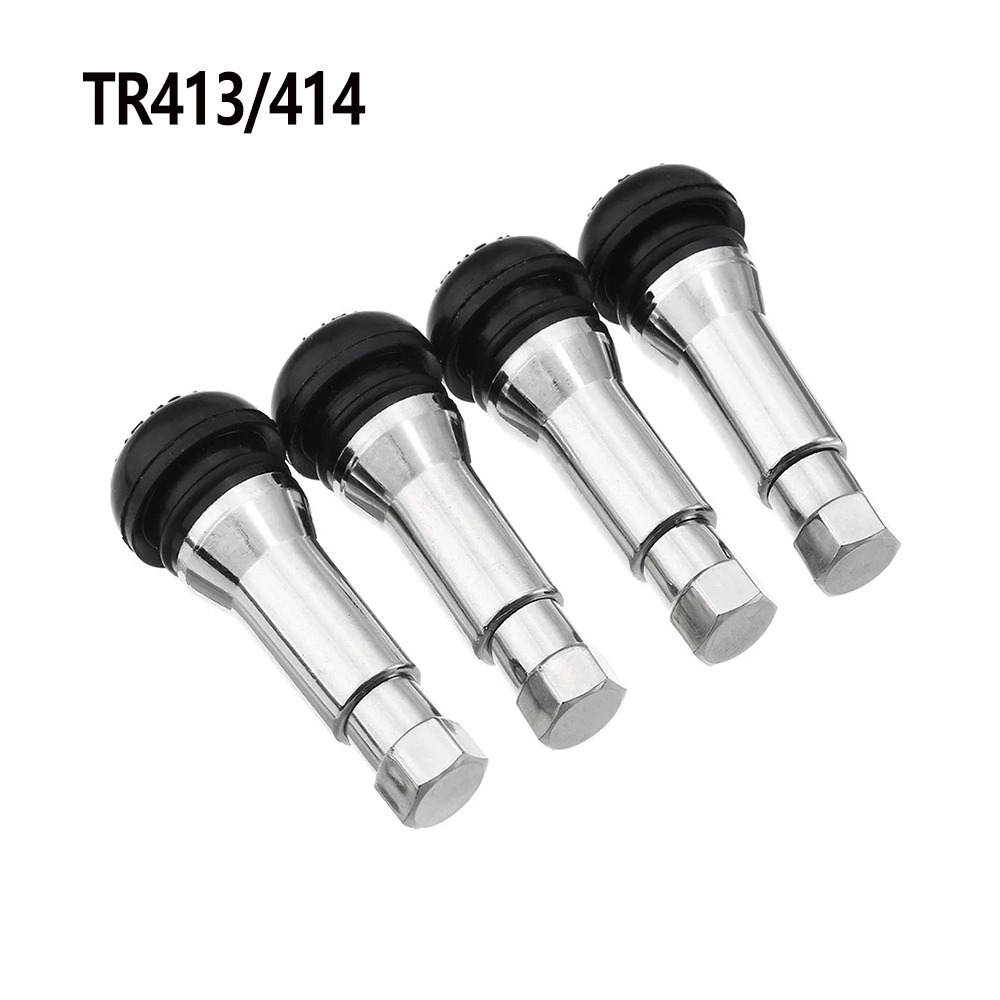 Tubeless Valve Core - TR413/414 Chroom Aluminium Tubeless Bandventieldopje Snap-in