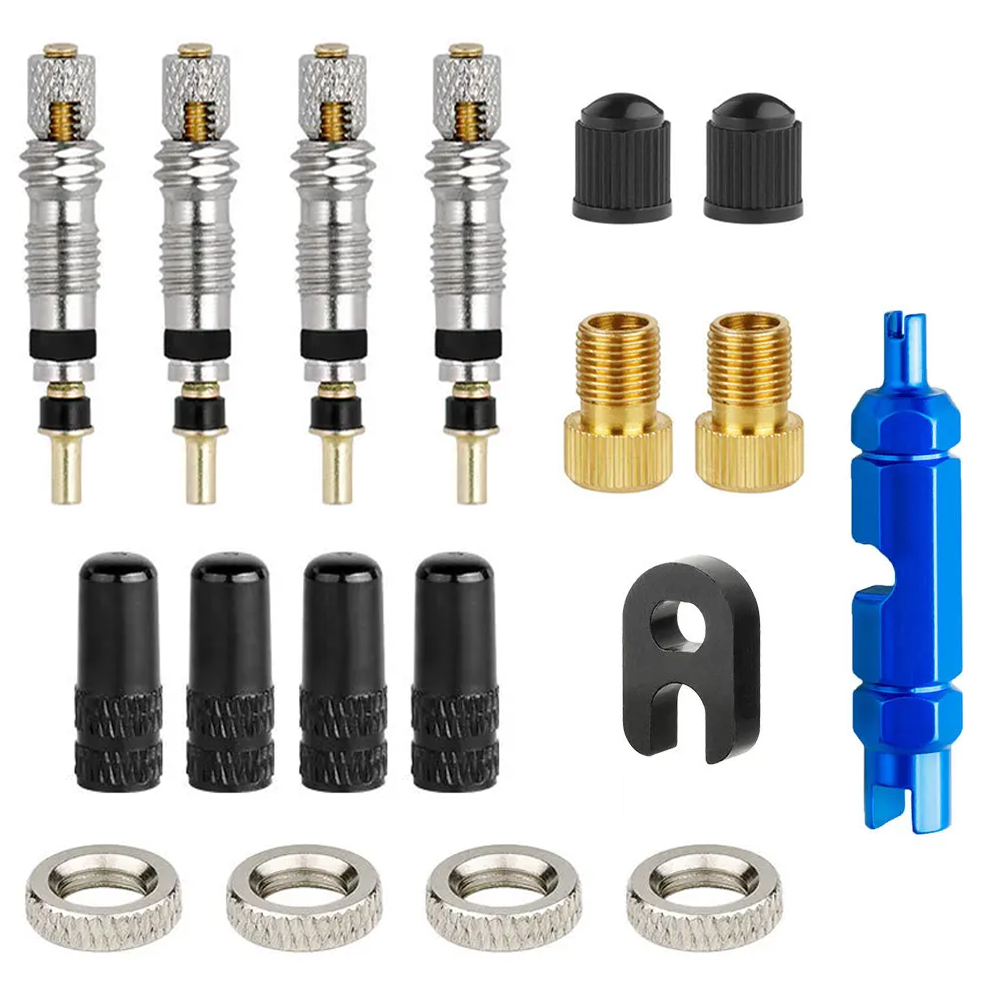 Tubeless Valve Core - 6/18 Stuks Fietsventielkern Franse Nozzle Adapter