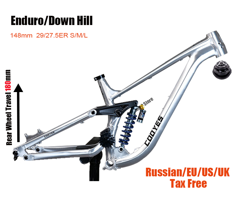 Mountain Biking Track - Full Suspension Frame FR/DH/AM Enduro Aluminium