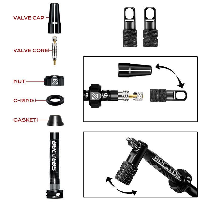 BUCKLOS 40/44/55/60/65/80/100m - Tubeless Valve Core recensie en prijs