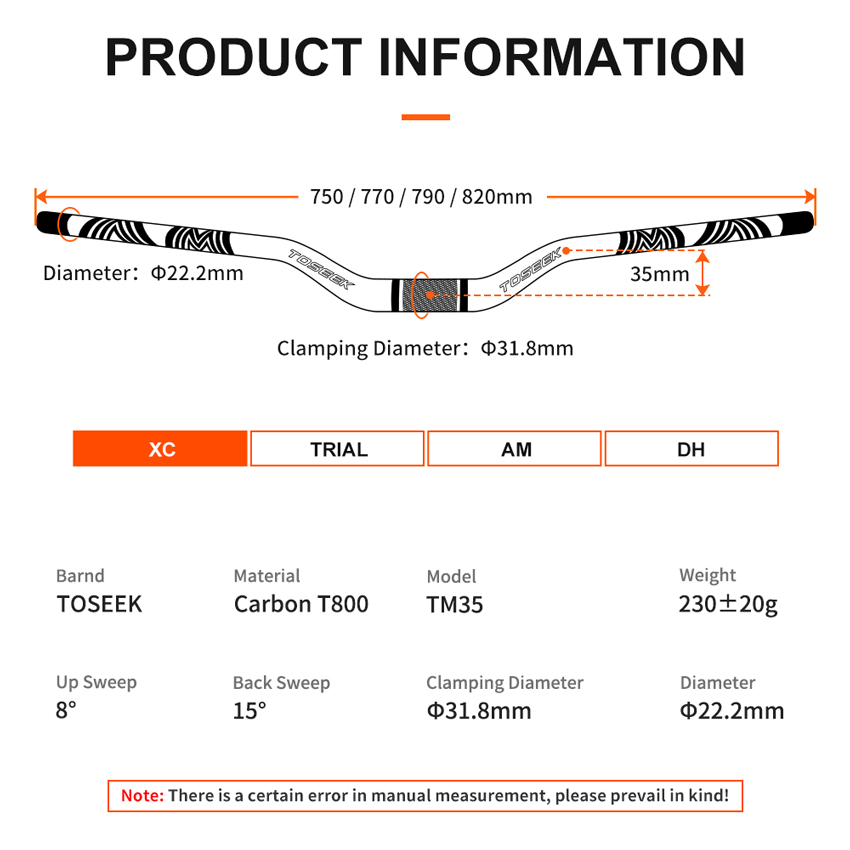 TOSEEK T800 Carbon Fiber XC St - Mountain Biking Xc recensie en prijs